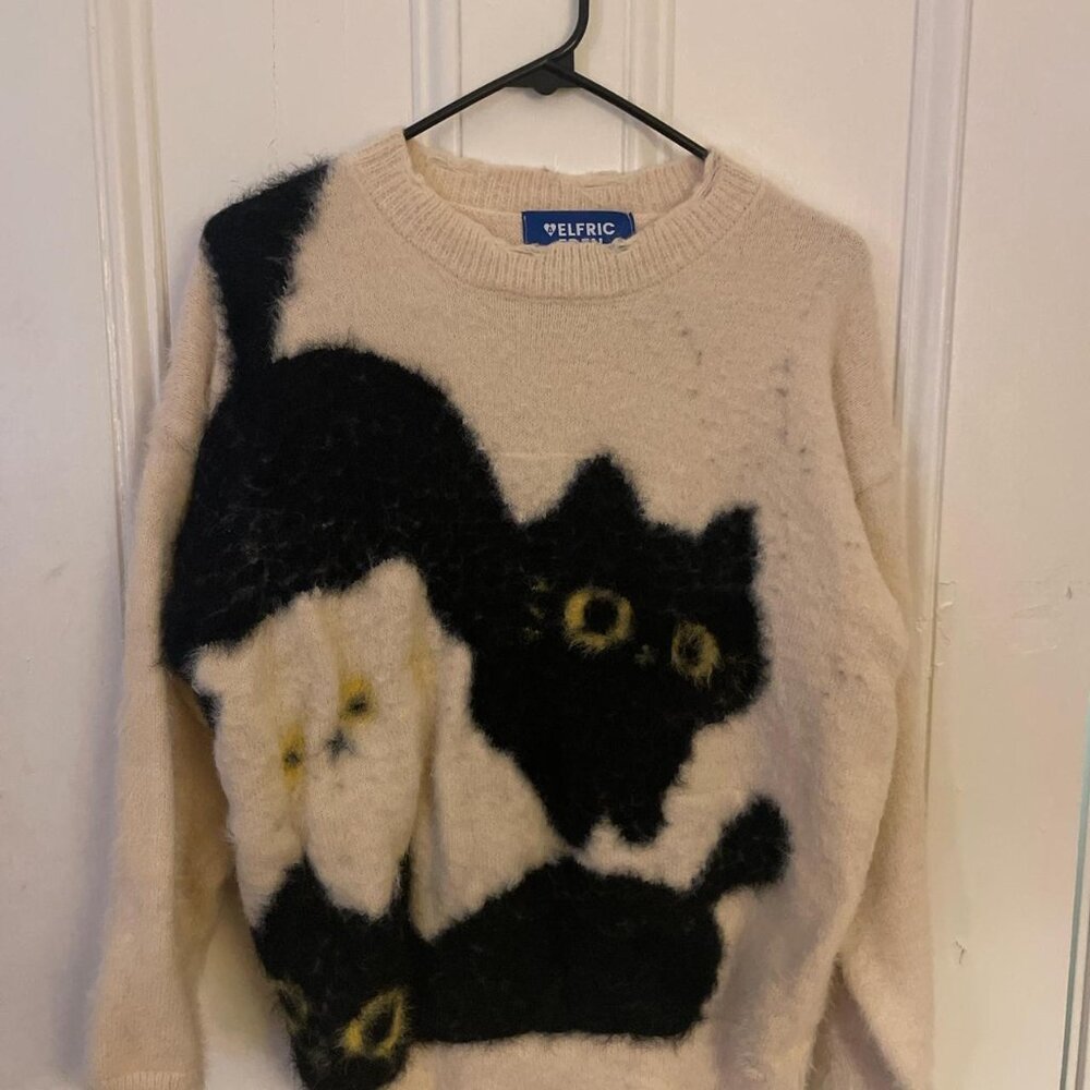 Women's Cat pattern multi /Cat Sweater